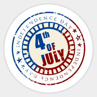 Independen Day 4th of July Sticker